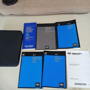 2013 Scion tC Owners Manual Handbook OEM Factory Original With Case Portfolio